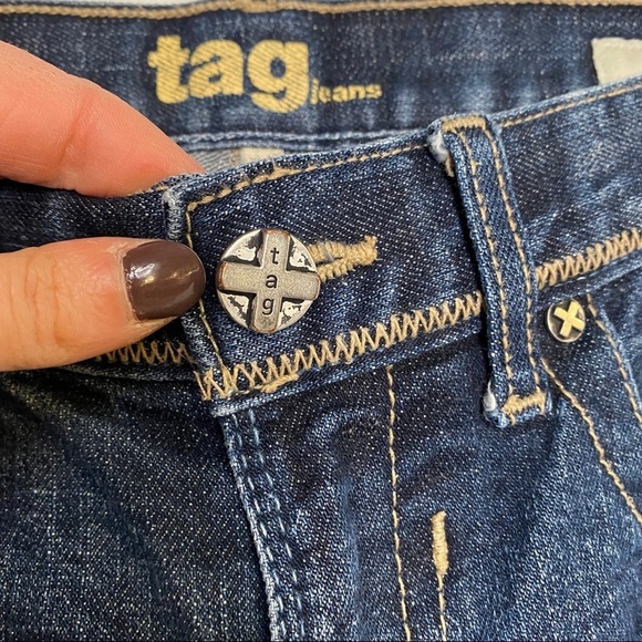 Tag+ Jeans ID# 7005 Straight Leg Jeans Size 26 Low Rise Y2K With Stretch - Picture 4 of 10